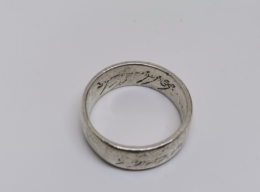 İÇİ VE DIŞI DUALI ANTİKA GÜMÜŞ YÜZÜK