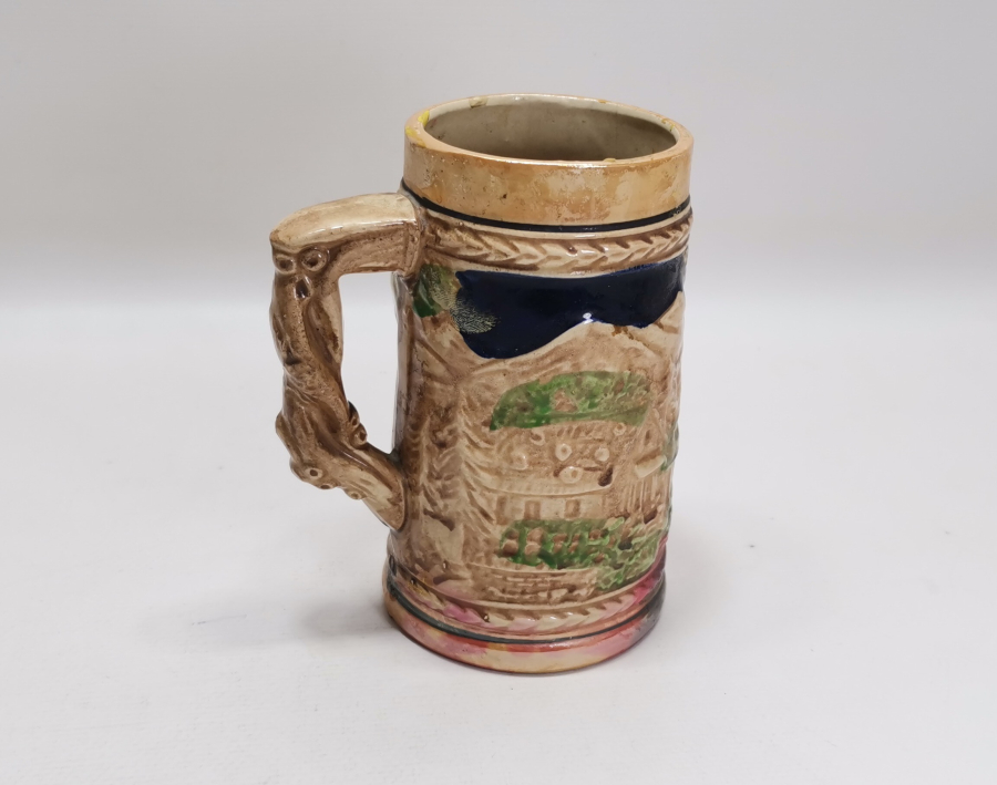 KABARTMA İŞÇİLİKLİ ANTİKA BİRA BARDAĞI