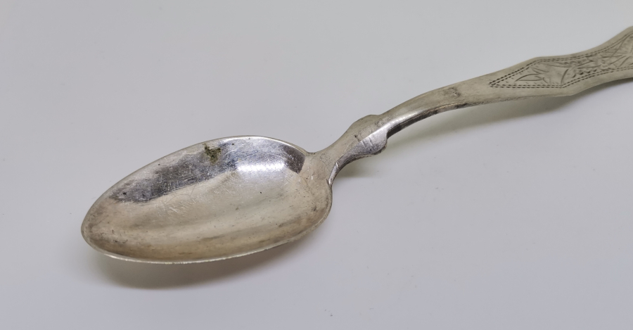 KALEM İŞÇİLİKLİ OSMANLI DÖNEMİ GÜMÜŞ TATLI KAŞIĞI