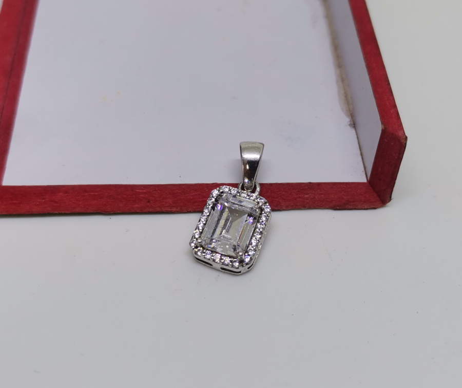 MARGAZİT TAŞLI GÜMÜŞ KOLYE UCU