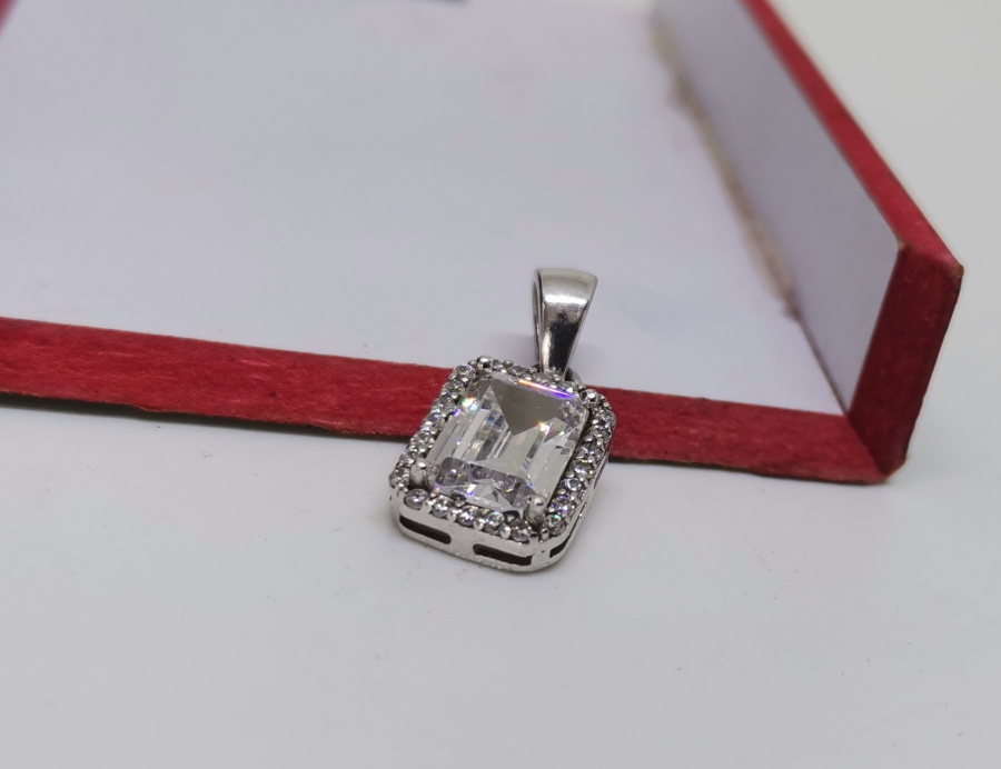 MARGAZİT TAŞLI GÜMÜŞ KOLYE UCU