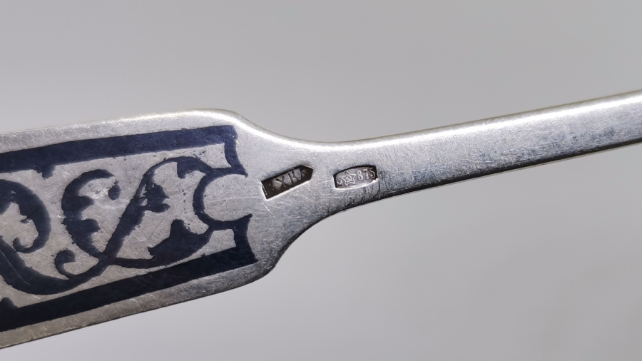 ORAK ÇEKİÇ DAMGALI SOVYET RUSYA YAPIMI SAVATLI GÜMÜŞ KAŞIK