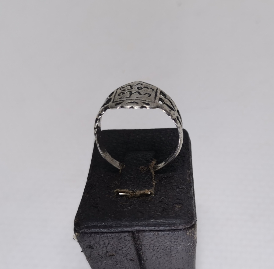 OSMANLI DÖNEMİ MEKKE-İ MÜKERREME YAZILI NADİR GÜMÜŞ YÜZÜK