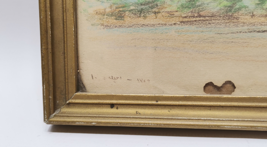 OSMANLI DÖNEMİ OSMANLICA İMZALI EL ÇİZİMİ KURU KALEM RESİM