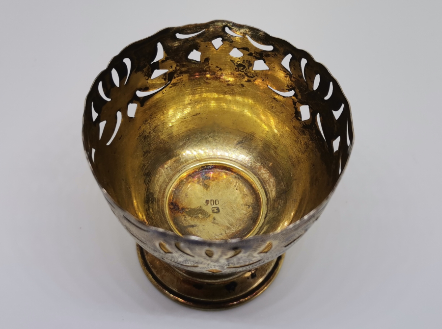 TAMAMI KALEM İŞÇİLİKLİ OSMANLI DÖNEMİ GÜMÜŞ FİNCAN ZARFI