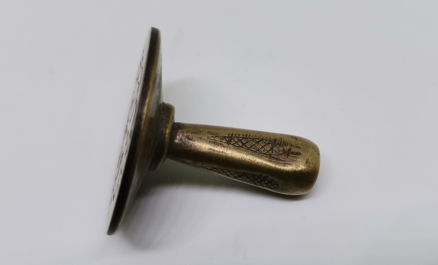 OSMANLI DÖNEMİ NADİR FORMDA HAKKAK İŞİ EL KAZIMA MUHTAR MÜHRÜ