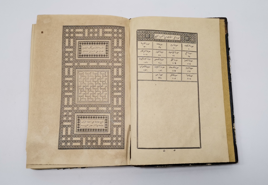 OSMANLI DÖNEMİ ORJİNAL DERİ CİLDİNDE TAŞ BASKI TEFSİR-İ CELALEYN