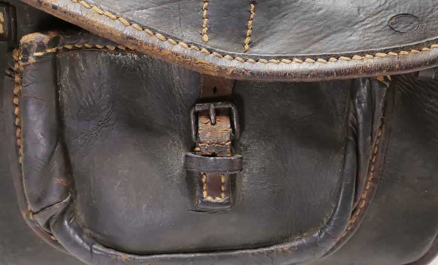 OSMANLI DÖNEMİ ÇOK NADİR DERİ ASKERİ ULAK ÇANTASI