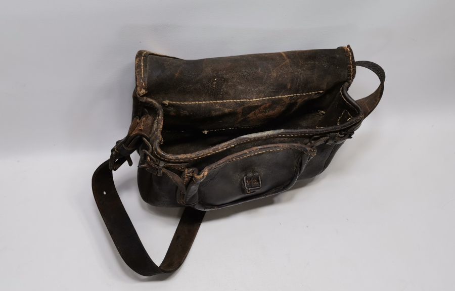 OSMANLI DÖNEMİ ÇOK NADİR DERİ ASKERİ ULAK ÇANTASI