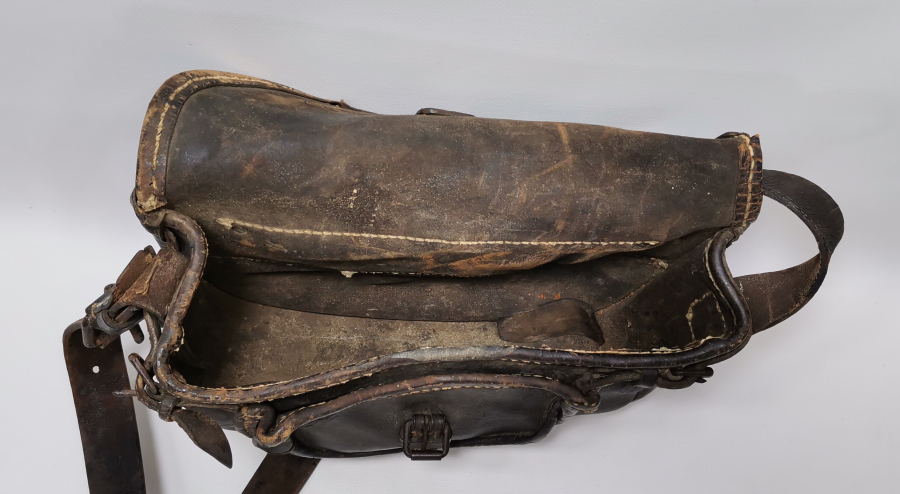 OSMANLI DÖNEMİ ÇOK NADİR DERİ ASKERİ ULAK ÇANTASI