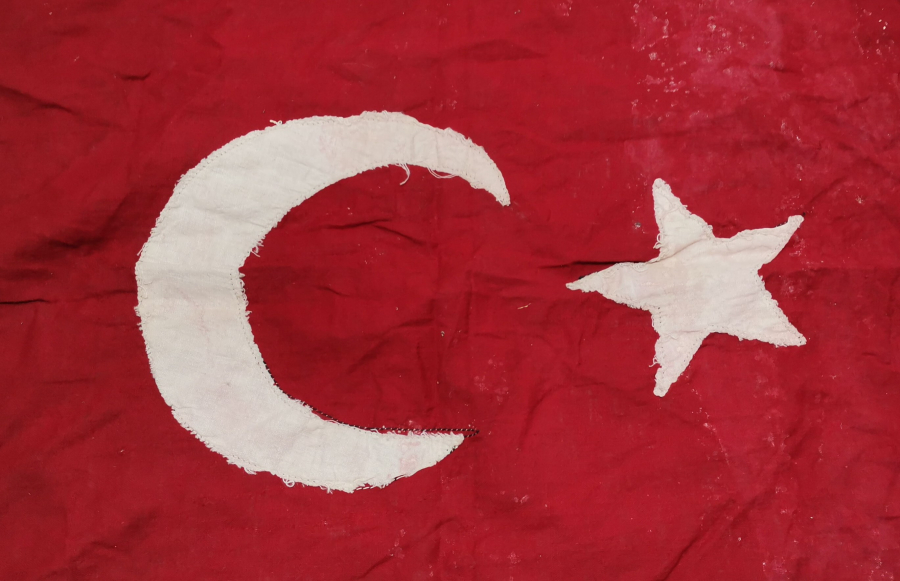 OSMANLI DÖNEMİ EL DİKİMİ BAYRAK