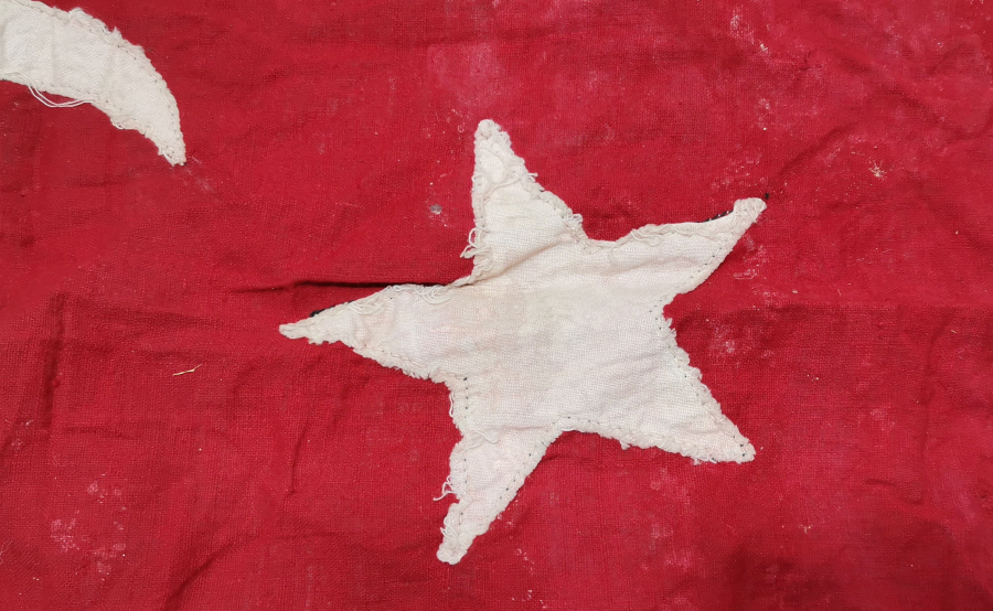 OSMANLI DÖNEMİ EL DİKİMİ BAYRAK