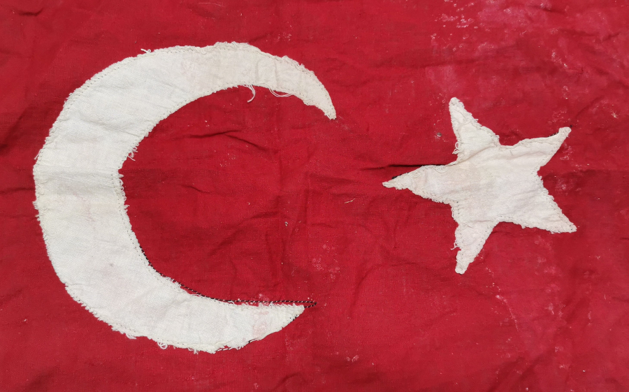 OSMANLI DÖNEMİ EL DİKİMİ BAYRAK