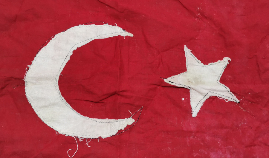 OSMANLI DÖNEMİ EL DİKİMİ BAYRAK