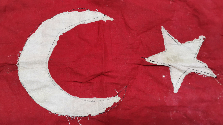 OSMANLI DÖNEMİ EL DİKİMİ BAYRAK