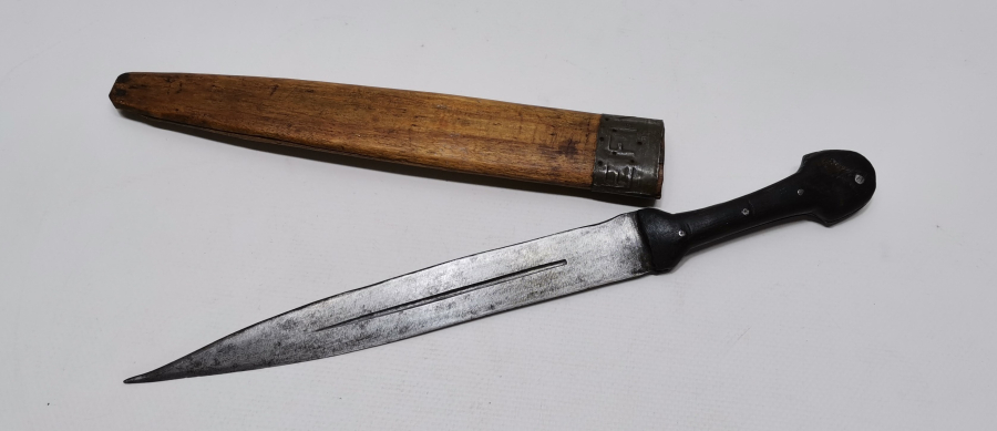 ÜZERİ OSMANLICA BURSA YAZILI ÇİFTE MÜHÜRLÜ BURSA İŞİ ÇERKES KAMASI