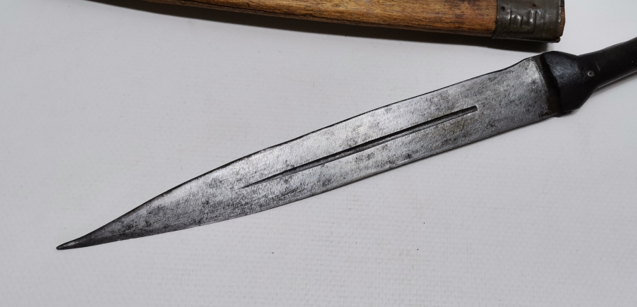 ÜZERİ OSMANLICA BURSA YAZILI ÇİFTE MÜHÜRLÜ BURSA İŞİ ÇERKES KAMASI