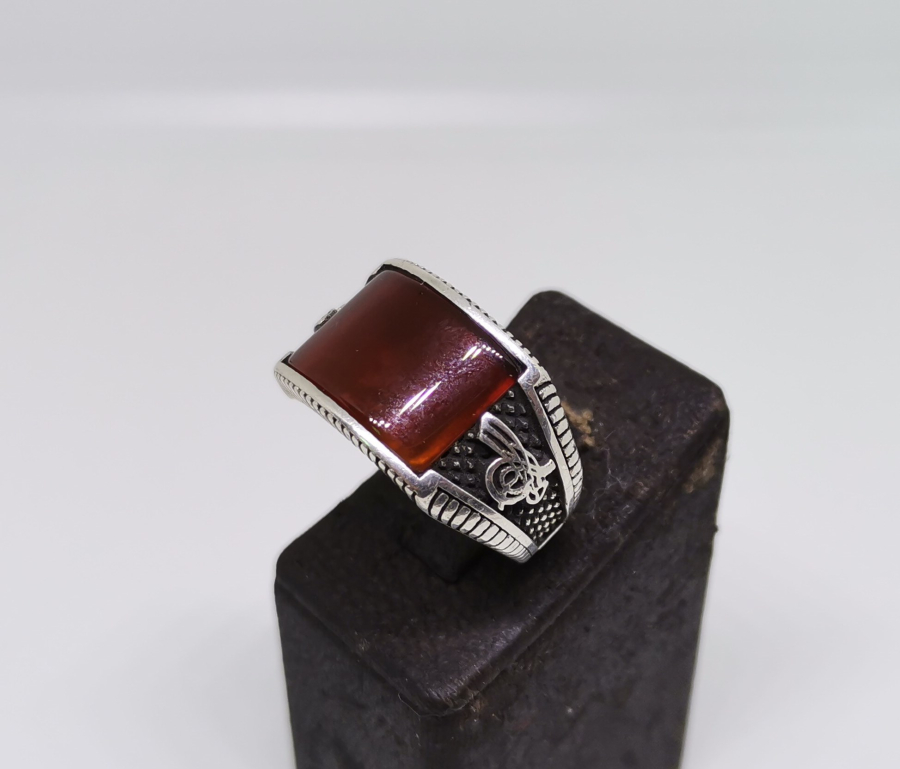 YANLARI TUĞRALI GÜMÜŞ YÜZÜK