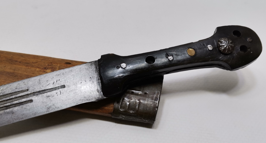 ÜZERİ OSMANLICA BURSA YAZILI ÇİFTE MÜHÜRLÜ BURSA İŞİ ÇERKES KAMASI