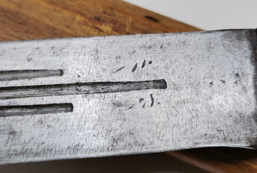 ÜZERİ OSMANLICA BURSA YAZILI ÇİFTE MÜHÜRLÜ BURSA İŞİ ÇERKES KAMASI