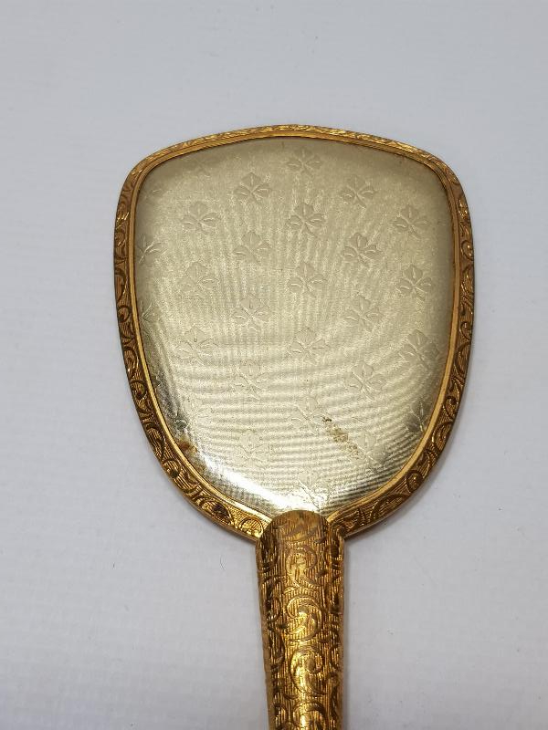 1880'LERDEN FRANSIZ YAPIMI ALTIN KAPLAMA EL AYNASI