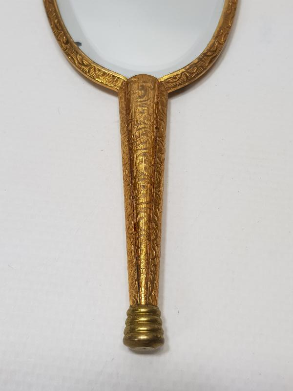 1880'LERDEN FRANSIZ YAPIMI ALTIN KAPLAMA EL AYNASI