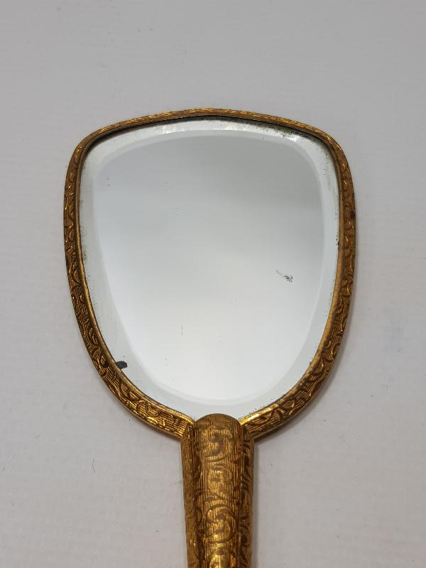 1880'LERDEN FRANSIZ YAPIMI ALTIN KAPLAMA EL AYNASI