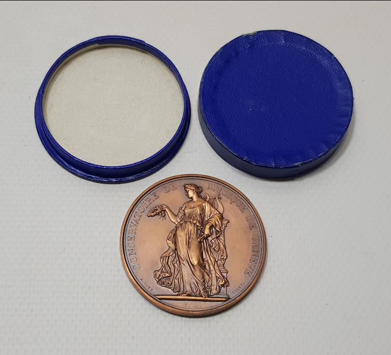 1900'LERDEN KUTUSUNDA İSVİÇRE CENEVRE MÜZİK KONSERVATUARI MADALYASI