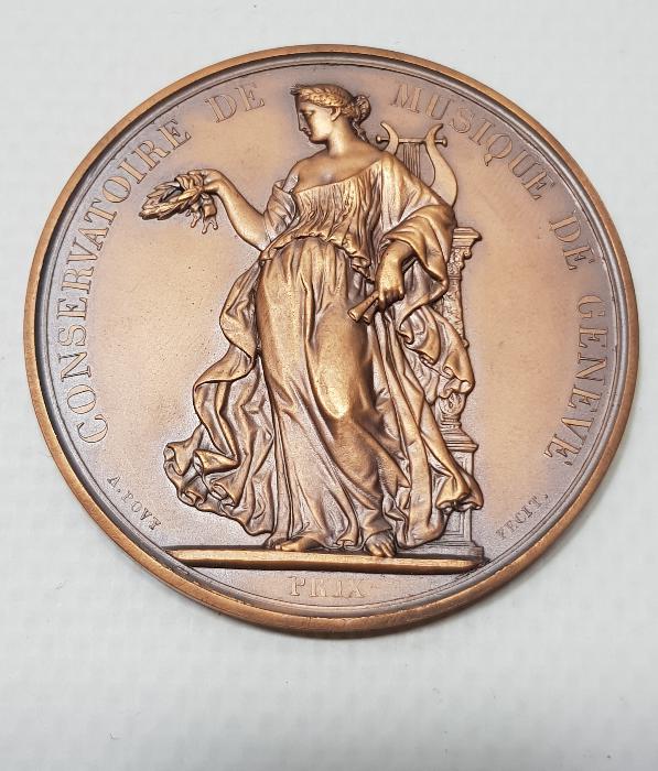 1900'LERDEN KUTUSUNDA İSVİÇRE CENEVRE MÜZİK KONSERVATUARI MADALYASI