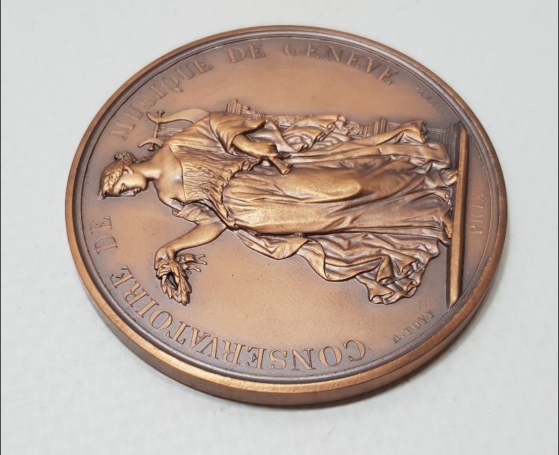 1900'LERDEN KUTUSUNDA İSVİÇRE CENEVRE MÜZİK KONSERVATUARI MADALYASI