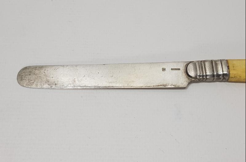 ANTİKA FİL DİŞİ SAPLI GÜMÜŞ MEYVE BIÇAĞI