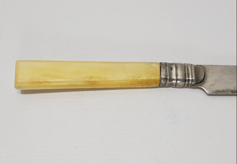 ANTİKA FİL DİŞİ SAPLI GÜMÜŞ MEYVE BIÇAĞI