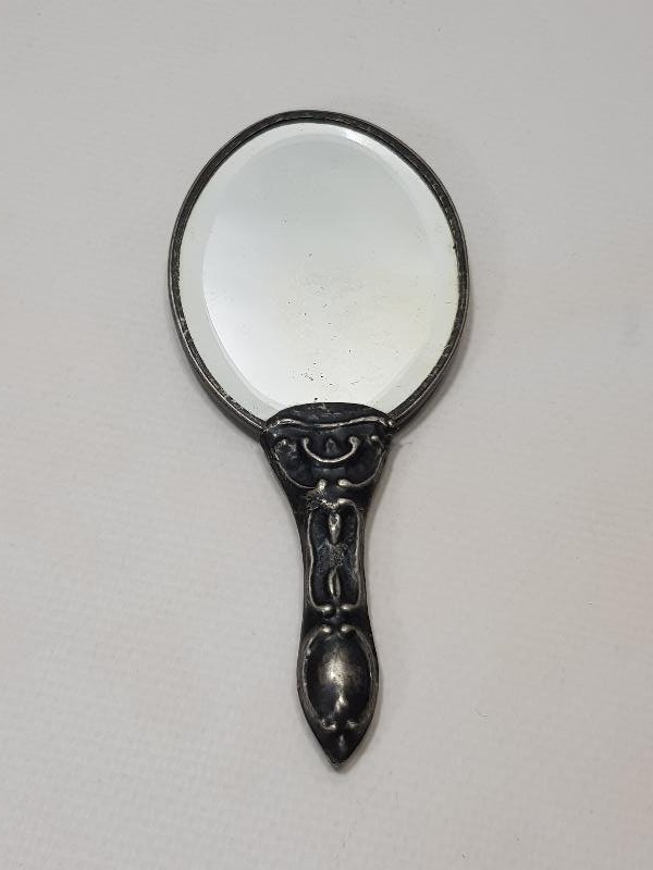 ANTİKA GÜMÜŞ EL AYNASI