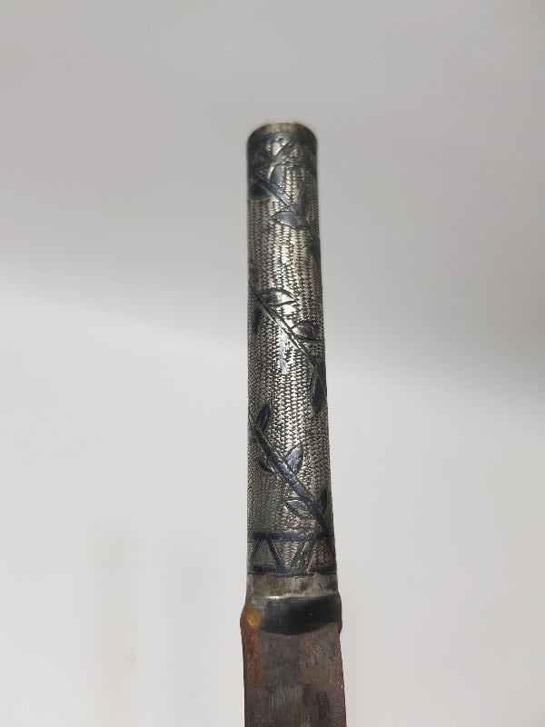 OSMANLI DÖNEMİ 1320 TARİHLİ VE GÜMÜŞ SAPLI ÇOK NADİR BABAKALE BIÇAĞI