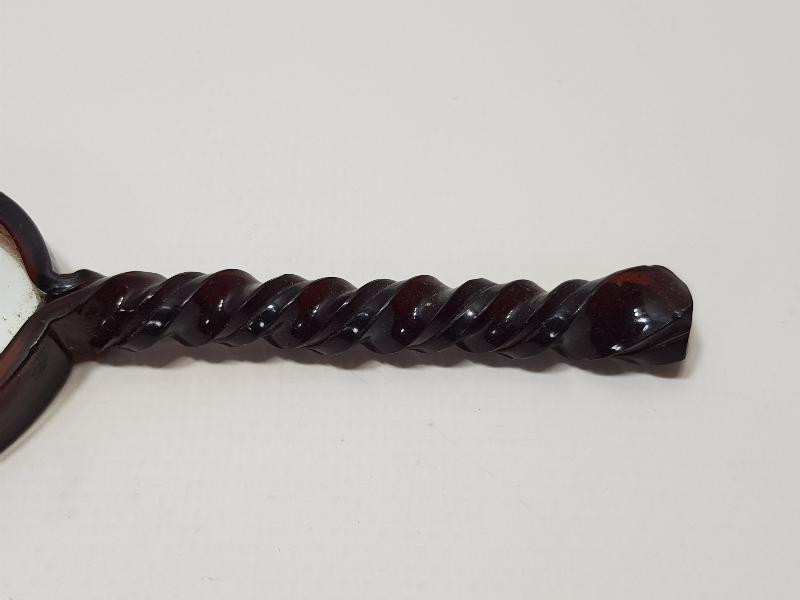 OSMANLI DÖNEMİ BAKALİT SAPLI ÇİFT TARAFLI EL AYNASI 