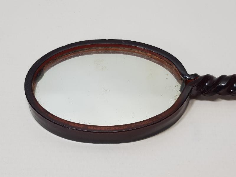 OSMANLI DÖNEMİ BAKALİT SAPLI ÇİFT TARAFLI EL AYNASI 