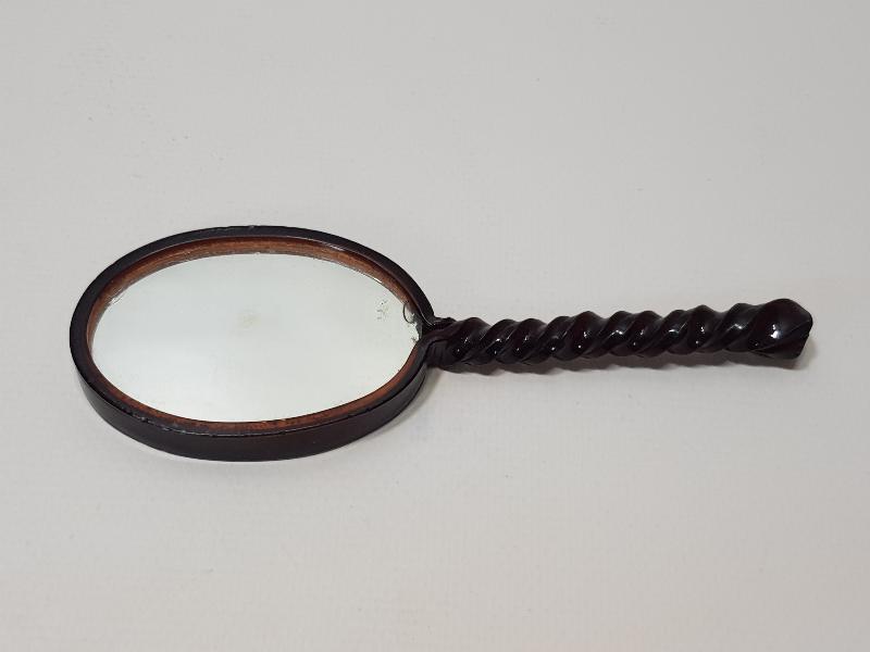 OSMANLI DÖNEMİ BAKALİT SAPLI ÇİFT TARAFLI EL AYNASI 