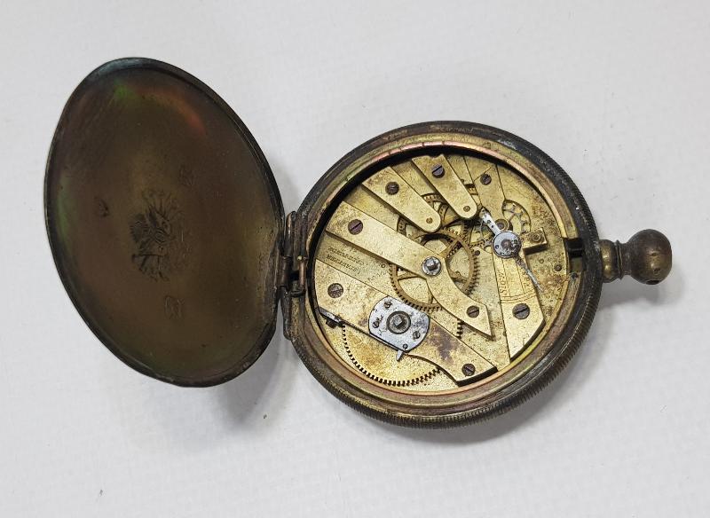 OSMANLI DÖNEMİ DEVLET ARMALI CEP SAATİ KASASI VE MEKANİZMASI