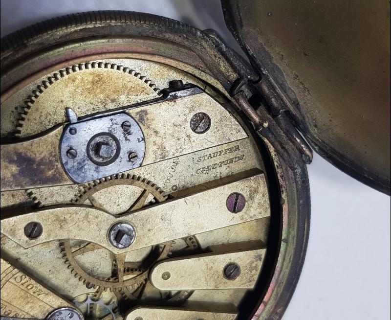 OSMANLI DÖNEMİ DEVLET ARMALI CEP SAATİ KASASI VE MEKANİZMASI