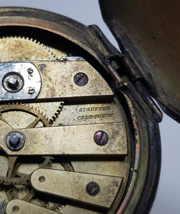 OSMANLI DÖNEMİ DEVLET ARMALI CEP SAATİ KASASI VE MEKANİZMASI