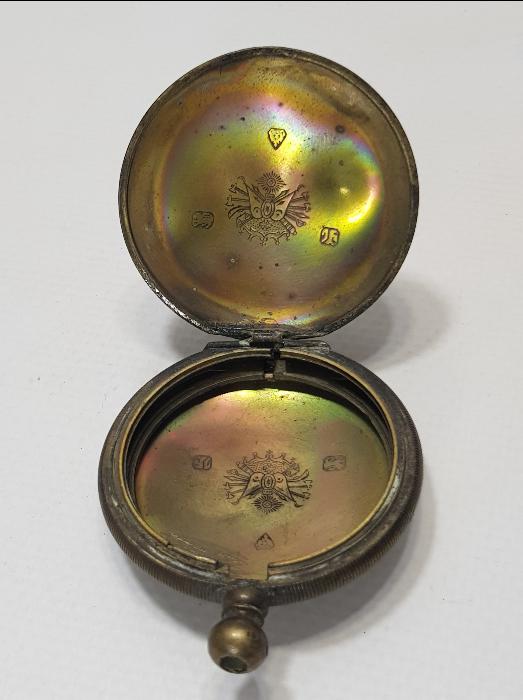 OSMANLI DÖNEMİ DEVLET ARMALI CEP SAATİ KASASI VE MEKANİZMASI