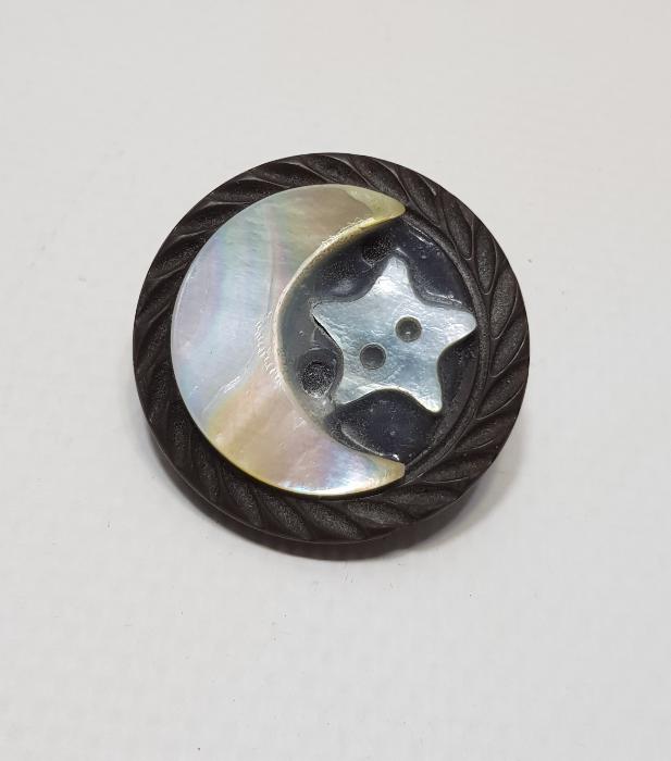 OSMANLI DÖNEMİ SEDEF AY YILDIZLI BROŞ