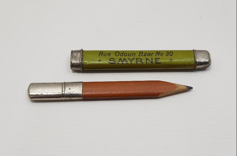 OSMANLI DÖNEMİ SMYRNE YAZILI ÇOK NADİR KURŞUN KALEM