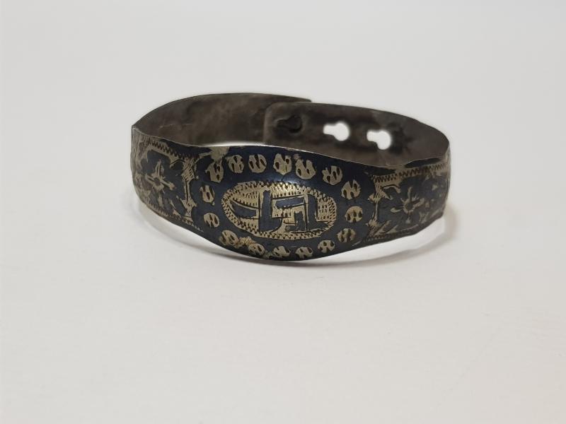 OSMANLI DÖNEMİ YADİGAR YAZILI GÜMÜŞ BİLEZİK