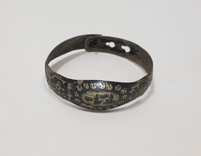 OSMANLI DÖNEMİ YADİGAR YAZILI GÜMÜŞ BİLEZİK