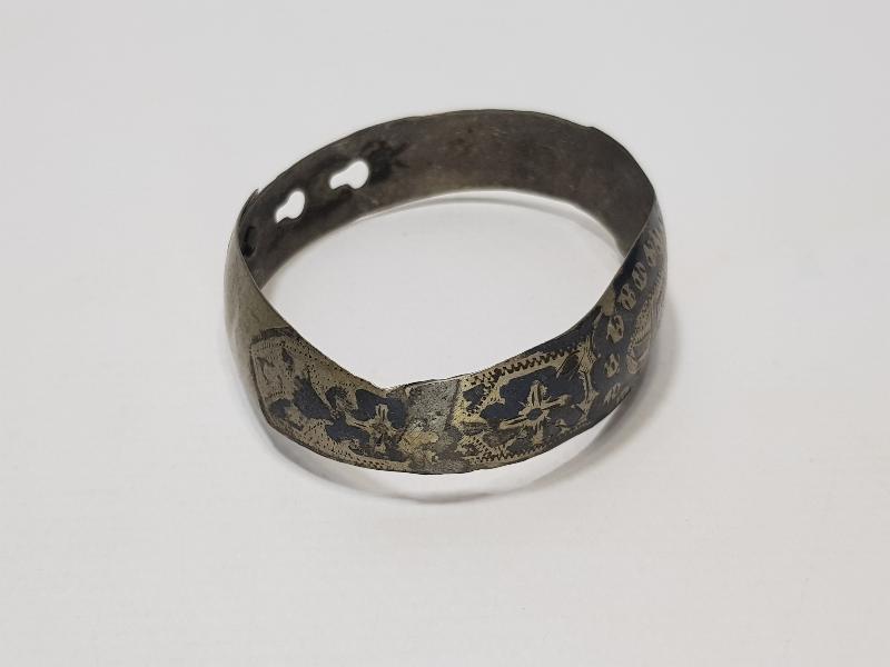 OSMANLI DÖNEMİ YADİGAR YAZILI GÜMÜŞ BİLEZİK