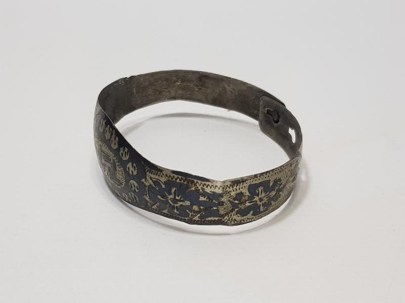 OSMANLI DÖNEMİ YADİGAR YAZILI GÜMÜŞ BİLEZİK