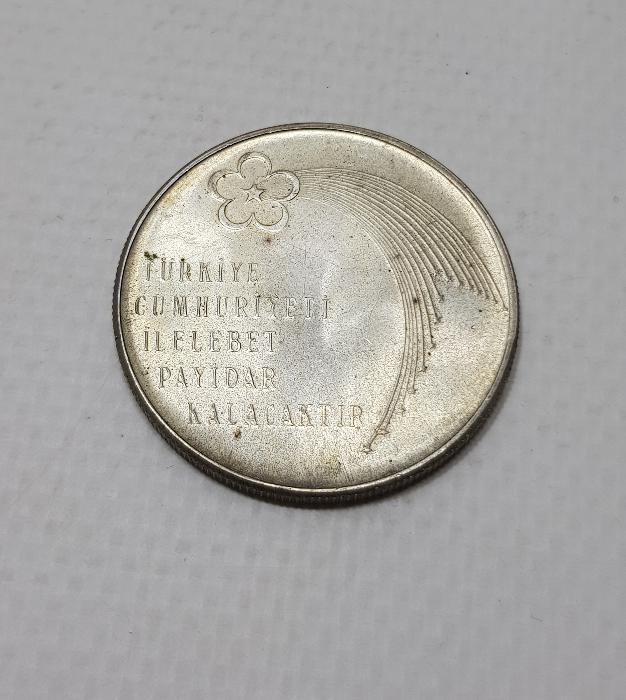 CUMHURİYETİN 50. YILI GÜMÜŞ 100 LİRA HATIRA PARA