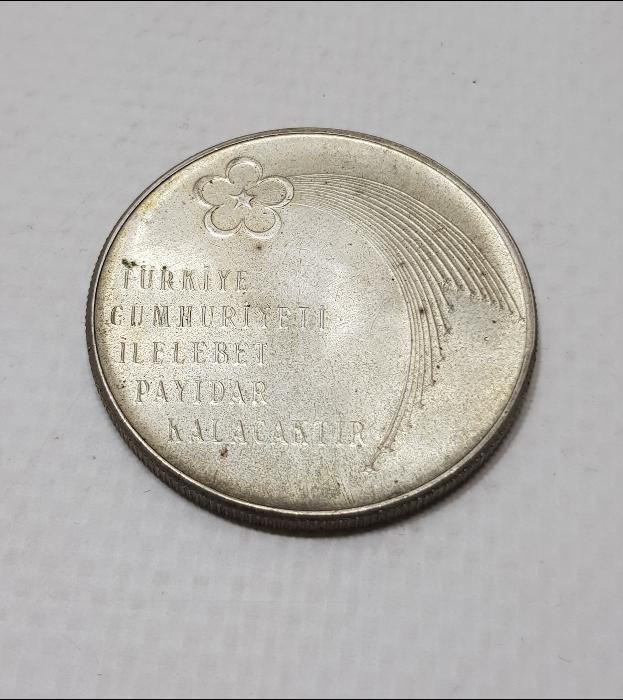 CUMHURİYETİN 50. YILI GÜMÜŞ 100 LİRA HATIRA PARA