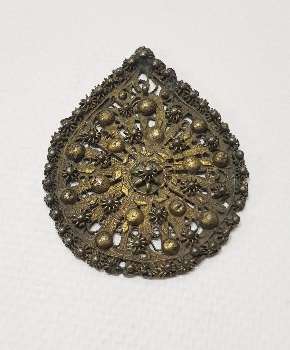 OSMANLI DÖNEMİ GÜMÜŞ ARMUDİ KOLYE UCU